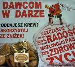 Informacja ze strony www.dawcomwdarze.pl dotycząca konkursu dla honorowych dawców.