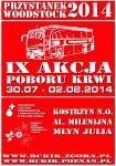 RCKiK Zielona Góra i RCKiK Poznań - zaproszenie na zbiórkę krwi podczas Festiwalu "Przystanek Woodstock 2014"